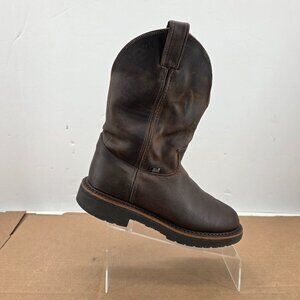 Justin Blueprint Men's 11" Leather Soft Non Safety Toe Boots Brown Size 9 D
